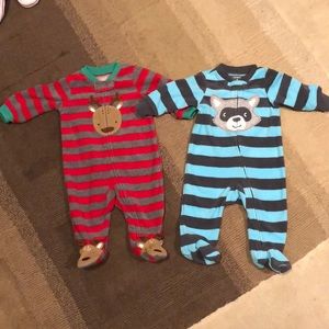 Sale 🎈3/$20 2 Carter’s 3 M Fleece Boy Footies
